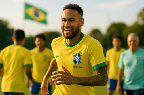 Neymar kembali berlatih, harapan Brasil di turnamen semakin membara.