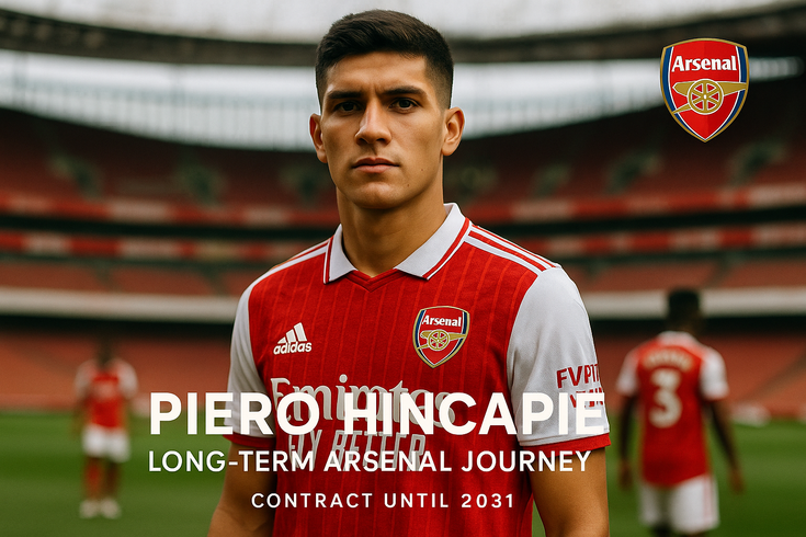 "Piero Hincapie, bek tangguh baru Arsenal, resmi dikontrak hingga 2031."