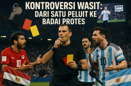 Wasit laga Mesir vs Argentina jadi sorotan, keputusan kontroversial picu protes dari kedua tim.