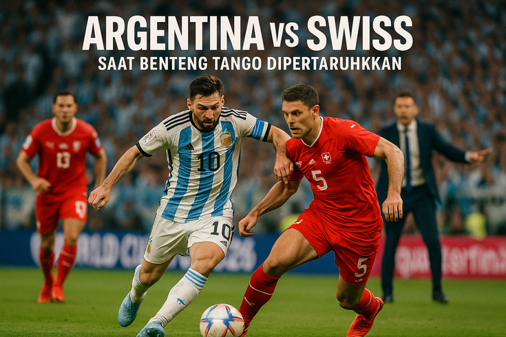 Duel dramatis Argentina vs Swiss, dengan pertahanan kuat jadi kunci Benteng Tango bertahan.